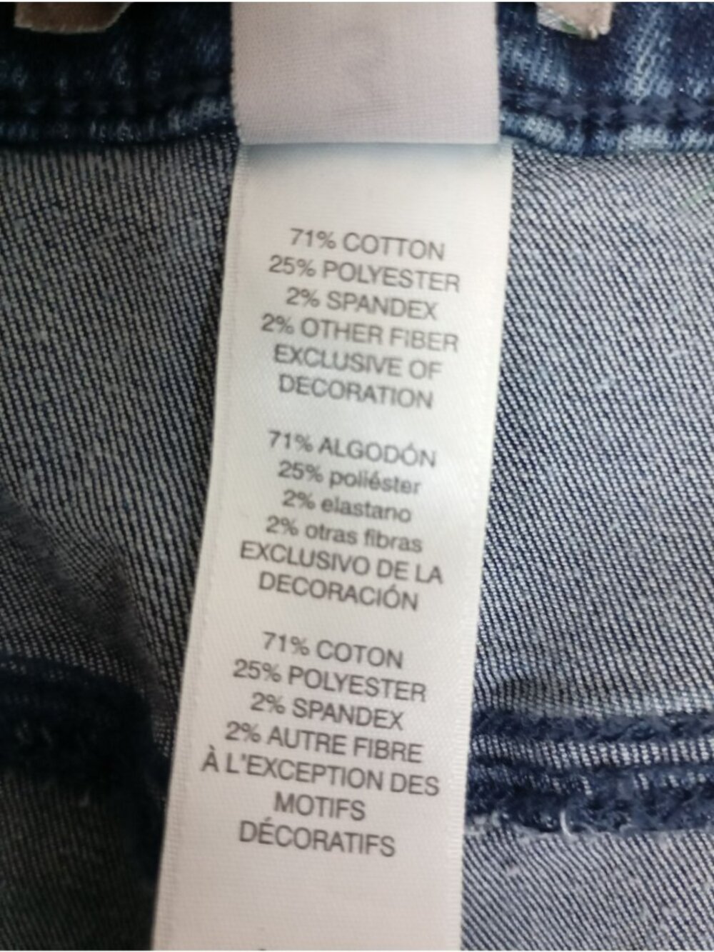 Chicos Womens Rhinestone Embellished Stretch Denim Jeans Size 3 Regular - Picture 7 of 9